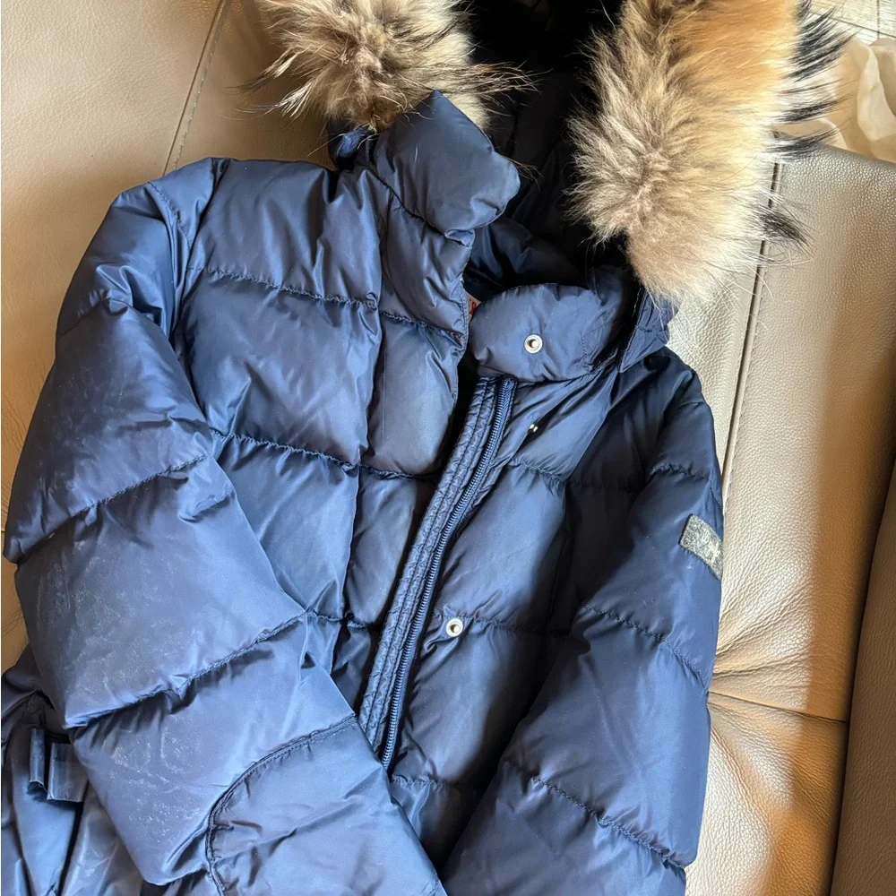 Il Gufo down coat with fur trim - Picture 3 of 7